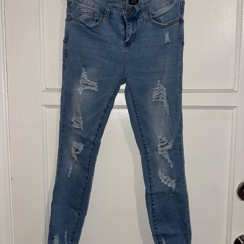 Distressed Blue Jeans for Women